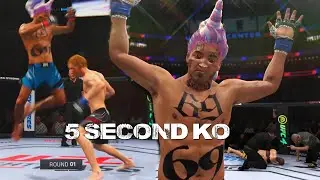 5 second KO UFC 4 with 6ix9ine!