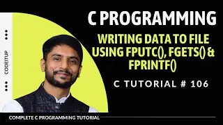 Writing Data to File | fputc() | fprintf() | fputs() | C File Handling | In Hindi