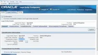 Creation of Legal Entity in R12