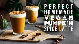 🍂Perfect Homemade VEGAN PUMPKIN SPICE LATTE🎃 with Vegan Whipped Cream from scratch🍂