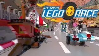 The Great LEGO Race VR Roller Coaster FULL Animation LEGOLAND Florida