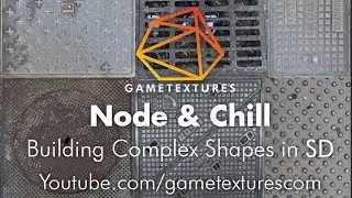 Creating Complicated Shapes in Substance Designer - GameTextures Node & Chill Timelapse
