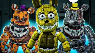 Nightmare, Nightmare Fredbear, and Plushtrap in FMR!
