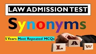 LAT English Synonyms |5 years most repeated MCQs| Part 1 |Studygroup 786|