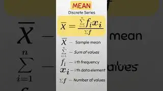 Statistical Formula Series: Mean of discrete series data  