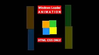 Windows Loader Animation HTML CSS ONLY 