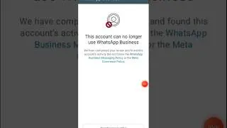 how to fix this account can no longer use WhatsApp / this account can no longer use Whatsapp problem