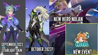 September 2023 & October 2023 Starlight Skin Joy & Alpha | New Hero Nolan & New Event Leaked | MLBB