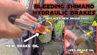 DIY#21-bleeding shimano mt201 brakeset, replaced new shimano B01s brake pads #hydraulicbrakes