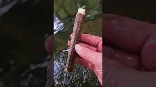 Making a bushcraft match tube with natural materials