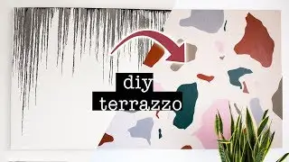 DIY Terrazzo Painting Over Old/Ugly Artwork | XO, MaCenna