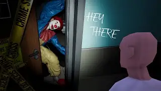 Scary Clown Doing His Business