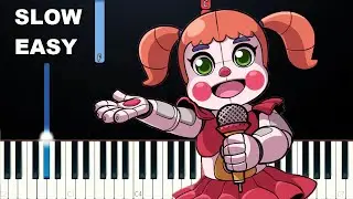 Five Nights at Freddys Sister Location Song - I Can’t Fix You (SLOW EASY PIANO TUTORIAL)
