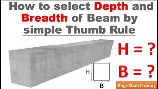 How to select Depth and Breadth of Beam using simple thumb rule | Dimensions of Beam | CivilEngineer