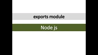 node js exports module