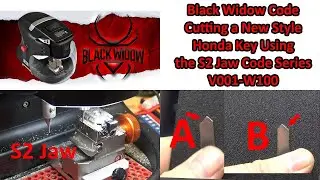 (617) Black Widow Key Machine Code Cutting a new 2021+ Honda Key Code Series V001-W100