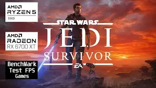 STAR WARS Jedi Survivor l Ray Traced On l Rx 6700 xt & Ryzen 5 5500 l 1080p Epic FPSTEST#benchmark