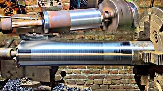 The amazing Lathe process of making Big Roller and shaft manufacturing