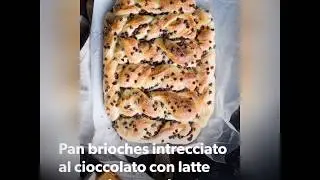 Pan brioche intrecciato al cioccolato con latte vegetale senza burro