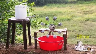 generate electricity from table fan motor / hydro power generator homemade
