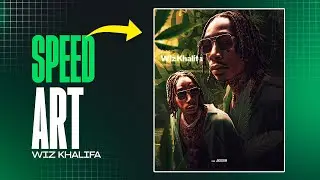 SPEED ART Poster Wiz Khalifa - Photoshop Tutorial