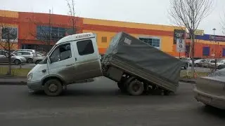 Газель 4 тонны,перегруз,отпали колеса на скорости