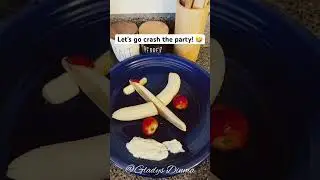 POV: Never crash a party! 😅 Eat  your banana, strawberry & yogurt… #shorts
