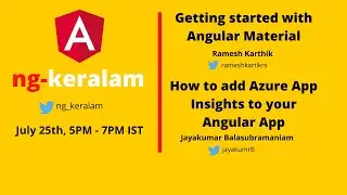 Angular Material and Add Azure App Insights to your Angular App | ng-keralam
