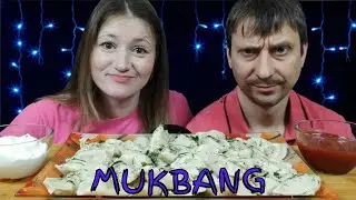 МУКБАНГ ОБЕД ВАРЕНИКИ С КАРТОШКОЙ | MUKBANG DUMPLINGS WITH POTATOES (Varenyky)| 
