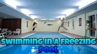 Swimming in a freezing pool!!