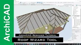ArchiCAD Beginner Tutorial | Roof Wizard Tool | Roof Truss System