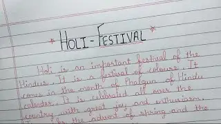 Essay on Holi in English || Festival Essay || Essay writing