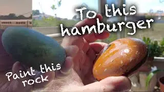 Cheeseburger! How To Paint A Rock To Look Like A Hamburger