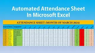 Attendance sheet template I Employee attendance tracker