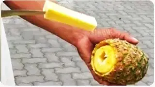 How to Cut a Pineapple | Insane Skill
