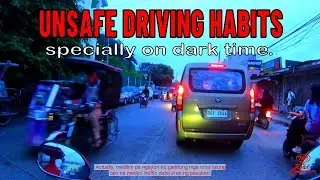 Unsafe driving habits, no lights on darker time, counter flow, etc.