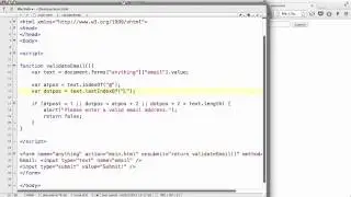 JavaScript - 44. Simple form email validation