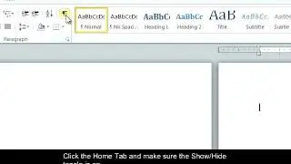 Microsoft Office Word PC: Creating a Title Page Break
