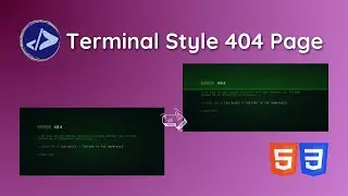 404 Page | Customized Dev | Terminal Style 404 Page using HTML & CSS