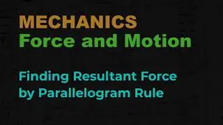 Resultant Force using Parallelogram Rule (Part 1)