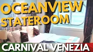 Carnival Venezia Oceanview Stateroom Tour,  2228