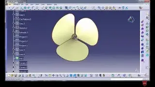 CATIA V5 TUTORIAL- HOW TO CREATE Fan Propeller Blade  (CAD CAM CAE AUTOCAD PROE UGNX CREO 3DSMAX)