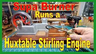 Supa Burner runs a Huxtable Stirling Engine