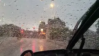 Early morning torrential rain outside of Zurich