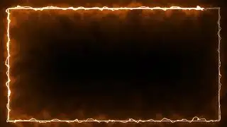 Loops and Dots - Free Orange Neon electric lights frame animated loop background