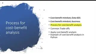 Data Science lecture on cost benefit analysis and ethics