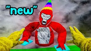 Pretending To Be A NOOB With HACKS! (gorilla tag)