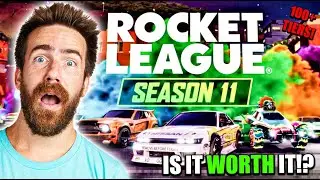 Opening 100+ "NEW" Rocket Pass Season 11 Tiers ! (Should You Buy It)