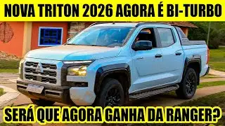 MITSUBISHI APRESENTOU A NOVA TRÍTON 2026 COM MOTOR BI-TURBO