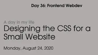 Designing the CSS for a small website